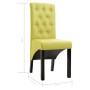 Silla de comedor 2 unidades de tela verde de vidaXL, Sillas de comedor - Ref: Foro24-248990, Precio: 120,49 €, Descuento: %