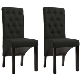 Sillas de comedor 2 unidades de tela negra de vidaXL, Sillas de comedor - Ref: Foro24-248991, Precio: 185,72 €, Descuento: %