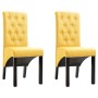 Dining chairs 2 units of yellow fabric by vidaXL, dining chairs - Ref: Foro24-248992, Price: 127,99 €, Discount: %