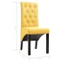 Dining chairs 2 units of yellow fabric by vidaXL, dining chairs - Ref: Foro24-248992, Price: 127,99 €, Discount: %