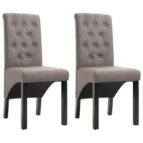 Dining chairs, 2 units, in gray taupe fabric. by vidaXL, dining chairs - Ref: Foro24-248994, Price: 187,43 €, Discount: %