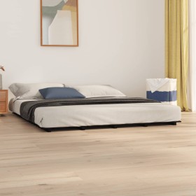 Solid black pine wood bed frame 180x200 cm by vidaXL, Beds and slatted bases - Ref: Foro24-824587, Price: 117,26 €, Discount: %