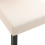 Sillas de comedor 2 unidades tela color crema de vidaXL, Sillas de comedor - Ref: Foro24-248997, Precio: 133,99 €, Descuento: %