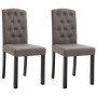 Dining chairs 2 units taupe gray fabric by vidaXL, dining chairs - Ref: Foro24-249011, Price: 147,38 €, Discount: %