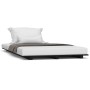 Estructura de cama madera maciza de pino negro 75x190 cm de vidaXL, Camas y somieres - Ref: Foro24-824597, Precio: 83,78 €, D...