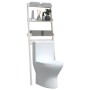 Solid white pine wood bathroom shelf 63.5x32x179 cm by vidaXL, Towel racks - Ref: Foro24-824654, Price: 55,66 €, Discount: %