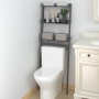 Bathroom shelf solid gray pine wood 63.5x32x179 cm by vidaXL, Towel racks - Ref: Foro24-824655, Price: 62,19 €, Discount: %