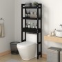 Bathroom shelf solid black pine wood 63x26x171 cm by vidaXL, Towel racks - Ref: Foro24-824662, Price: 84,29 €, Discount: %