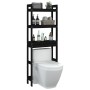 Bathroom shelf solid black pine wood 63x26x171 cm by vidaXL, Towel racks - Ref: Foro24-824662, Price: 84,29 €, Discount: %