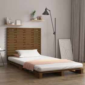 Solid pine wood wall bed headboard honey brown 106x3x91.5cm by vidaXL, Headboards and footboards - Ref: Foro24-824666, Price:...