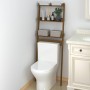 Bathroom shelf solid pine wood honey brown 63.5x32x179 cm by vidaXL, Towel racks - Ref: Foro24-824656, Price: 54,61 €, Discou...