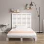 Solid white pine wood wall bed headboard 126x3x91.5 cm by vidaXL, Headboards and footboards - Ref: Foro24-824679, Price: 83,1...