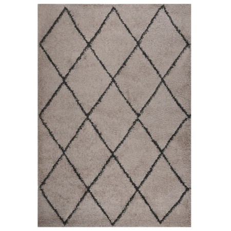 Alfombra de pelo largo beige y gris antracita 160x230 cm de vidaXL, Alfombras - Ref: Foro24-342155, Precio: 72,25 €, Descuent...