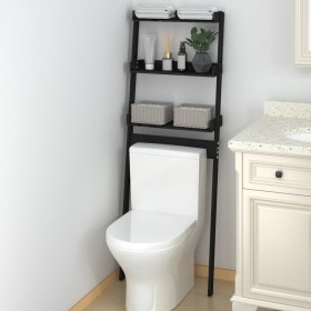 Bathroom shelf solid black pine wood 63.5x32x179 cm by vidaXL, Towel racks - Ref: Foro24-824657, Price: 54,99 €, Discount: %