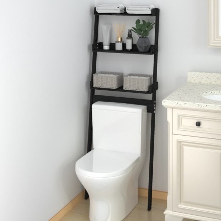 Estante de baño madera maciza de pino negro 63,5x32x179 cm de vidaXL, Toalleros - Ref: Foro24-824657, Precio: 54,99 €, Descue...