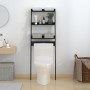 Estante de baño madera maciza de pino negro 63,5x32x179 cm de vidaXL, Toalleros - Ref: Foro24-824657, Precio: 54,99 €, Descue...