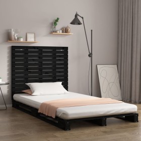 Solid black pine wood wall bed headboard 96x3x91.5 cm by vidaXL, Headboards and footboards - Ref: Foro24-824677, Price: 53,99...