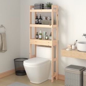 Estante de baño madera maciza de pino 63x26x171 cm de vidaXL, Toalleros - Ref: Foro24-824658, Precio: 76,77 €, Descuento: %