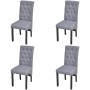 Sillas de comedor 4 unidades tela gris claro de vidaXL, Sillas de comedor - Ref: Foro24-272245, Precio: 339,94 €, Descuento: %