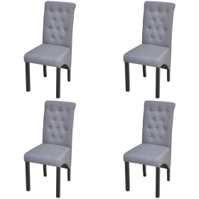 Sillas de comedor 4 unidades tela gris claro de vidaXL, Sillas de comedor - Ref: Foro24-272245, Precio: 339,94 €, Descuento: %