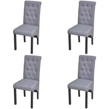 Sillas de comedor 4 unidades tela gris claro de vidaXL, Sillas de comedor - Ref: Foro24-272245, Precio: 339,94 €, Descuento: %