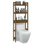 Honey brown solid pine wood bathroom shelf 63x26x171 cm by vidaXL, Towel racks - Ref: Foro24-824661, Price: 84,29 €, Discount: %