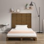 Solid pine wood wall bed headboard honey brown 126x3x91.5cm by vidaXL, Headboards and footboards - Ref: Foro24-824681, Price:...