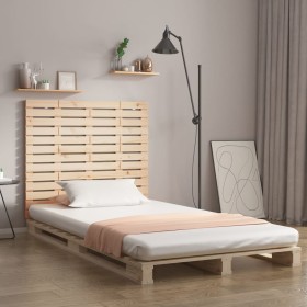 Cabecero de cama de pared madera maciza de pino 126x3x91,5 cm de vidaXL, Cabeceros y pies de cama - Ref: Foro24-824678, Preci...