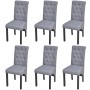 Dining chairs 6 units light gray fabric by vidaXL, dining chairs - Ref: Foro24-272246, Price: 508,22 €, Discount: %