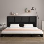 Black pine solid wood wall bed headboard 156x3x91.5 cm by vidaXL, Headboards and footboards - Ref: Foro24-824692, Price: 116,...