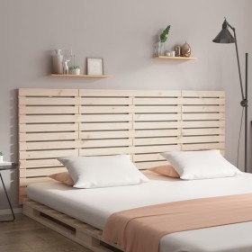 Cabecero de cama de pared madera maciza de pino 166x3x91,5 cm de vidaXL, Cabeceros y pies de cama - Ref: Foro24-824698, Preci...