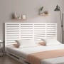 Cabecero cama de pared madera maciza pino blanco 156x3x91,5 cm de vidaXL, Cabeceros y pies de cama - Ref: Foro24-824689, Prec...