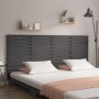 Cabecero de cama de pared madera maciza pino gris 156x3x91,5 cm de vidaXL, Cabeceros y pies de cama - Ref: Foro24-824690, Pre...