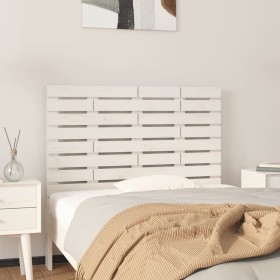 Solid white pine wood wall bed headboard 106x3x63 cm by vidaXL, Headboards and footboards - Ref: Foro24-824714, Price: 42,87 ...