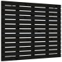 Cabecero cama de pared madera maciza pino negro 141x3x91,5 cm de vidaXL, Cabeceros y pies de cama - Ref: Foro24-824712, Preci...