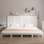 Cabecero cama de pared madera maciza pino blanco 186x3x91,5 cm de vidaXL, Cabeceros y pies de cama - Ref: Foro24-824704, Prec...