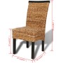 Dining chairs 4 units solid mango and abaca wood by vidaXL, dining chairs - Ref: Foro24-274198, Price: 476,59 €, Discount: %