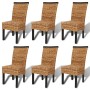 Dining chairs 6 units solid mango and abaca wood by vidaXL, dining chairs - Ref: Foro24-274199, Price: 679,06 €, Discount: %