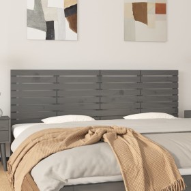 Gray pine solid wood wall bed headboard 206x3x63 cm by vidaXL, Headboards and footboards - Ref: Foro24-824720, Price: 86,99 €...