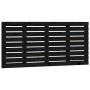 Cabecero de cama de pared madera maciza pino negro 126x3x63 cm de vidaXL, Cabeceros y pies de cama - Ref: Foro24-824732, Prec...