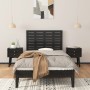 Solid black pine wood wall bed headboard 96x3x63 cm by vidaXL, Headboards and footboards - Ref: Foro24-824727, Price: 41,02 €...