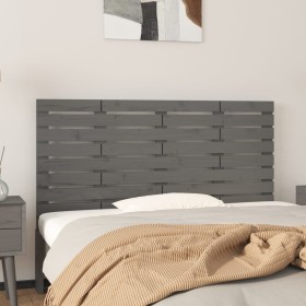 Gray pine solid wood wall bed headboard 141x3x63 cm by vidaXL, Headboards and footboards - Ref: Foro24-824760, Price: 77,99 €...