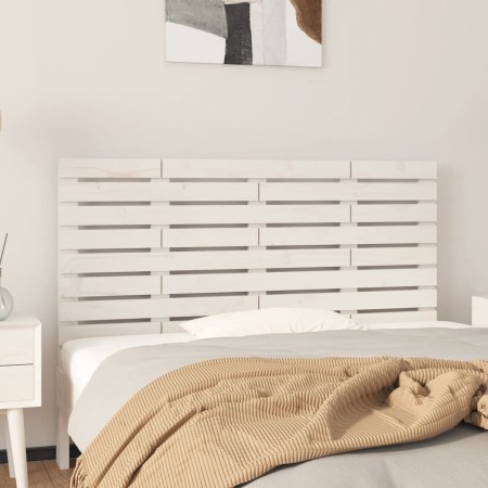 Solid white pine wood wall bed headboard 146x3x63 cm by vidaXL, Headboards and footboards - Ref: Foro24-824734, Price: 72,99 ...