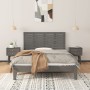 Gray pine solid wood wall bed headboard 156x3x63 cm by vidaXL, Headboards and footboards - Ref: Foro24-824740, Price: 95,99 €...