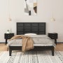 Solid black pine wood wall bed headboard 146x3x63 cm by vidaXL, Headboards and footboards - Ref: Foro24-824737, Price: 50,35 ...