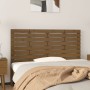 Solid pine wood wall bed headboard honey brown 146x3x63 cm by vidaXL, Headboards and footboards - Ref: Foro24-824736, Price: ...