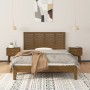 Solid pine wood wall bed headboard honey brown 146x3x63 cm by vidaXL, Headboards and footboards - Ref: Foro24-824736, Price: ...