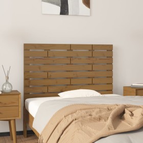 Solid pine wood wall bed headboard honey brown 96x3x63 cm by vidaXL, Headboards and footboards - Ref: Foro24-824726, Price: 5...