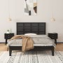 Solid black pine wood wall bed headboard 141x3x63 cm by vidaXL, Headboards and footboards - Ref: Foro24-824762, Price: 80,99 ...