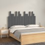 Cabecero de cama de pared madera maciza pino gris 127,5x3x80 cm de vidaXL, Cabeceros y pies de cama - Ref: Foro24-824790, Pre...